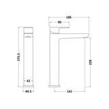 Contour Chrome Tall Mono Basin Mixer Tap - Trusted Building Supplies