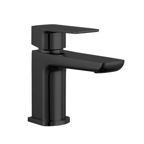 Contour Matt Black Mono Basin Mixer Tap with Push Button Waste - Trusted Building Supplies