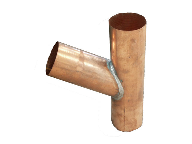 Coppa Gutta 80mm Round Copper Downpipe Branch - Trusted Building Supplies