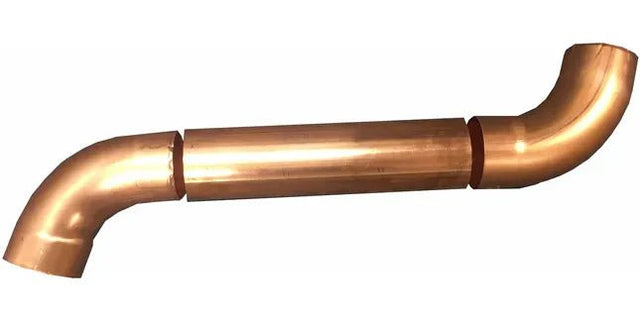 Coppa Gutta 80mm Round Copper Swan Neck Kit - Trusted Building Supplies