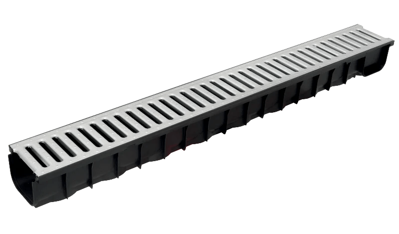 DekDrain Vela A15 Channel Drain Galvanised Steel Grate - 1000mm - Trusted Building Supplies