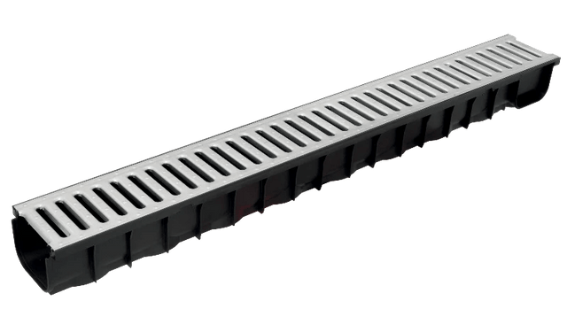 DekDrain Vela A15 Channel Drain Galvanised Steel Grate - 1000mm - Trusted Building Supplies
