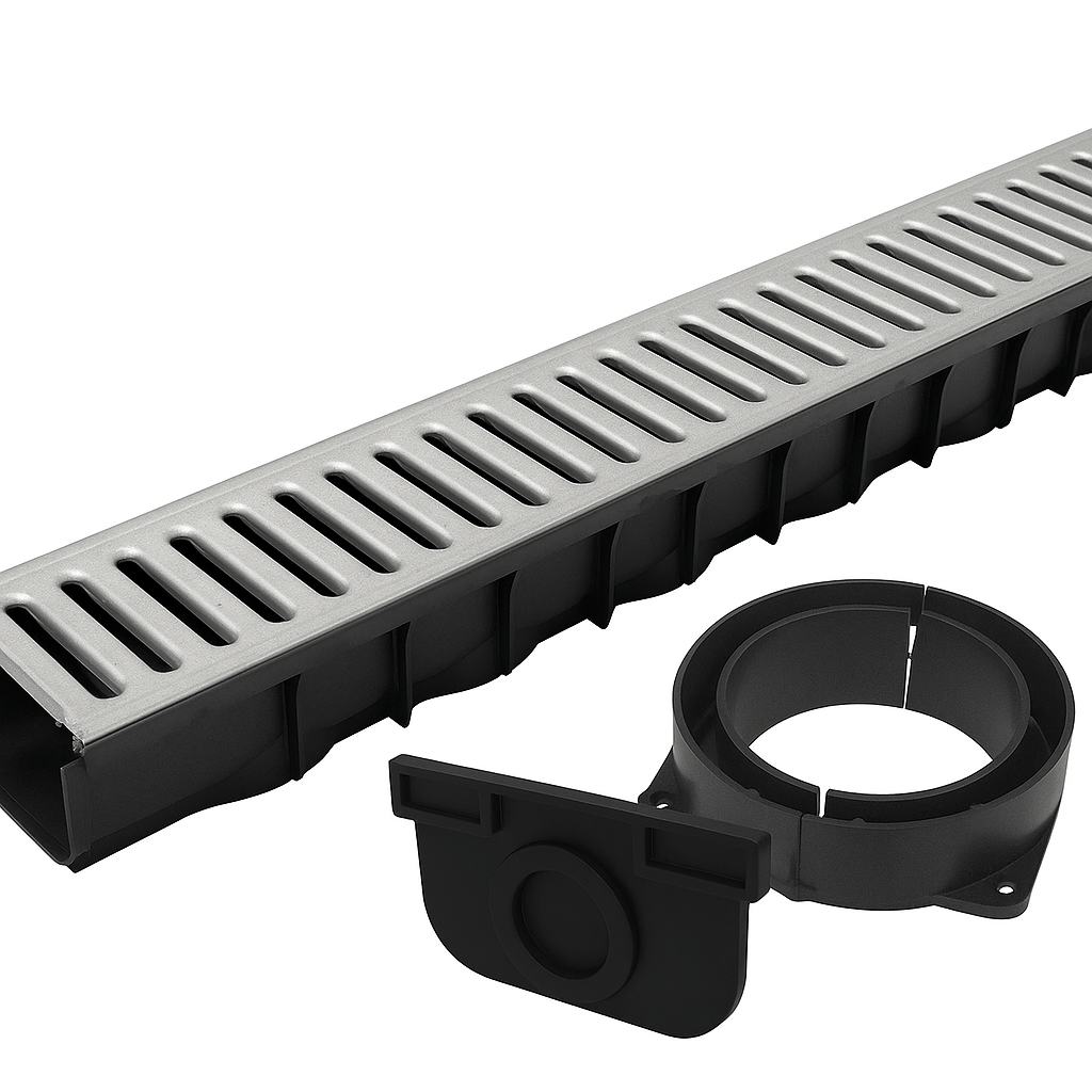 DekDrain Vela A15 Plastic Channel Drain Garage Pack - 3m - Trusted Building Supplies