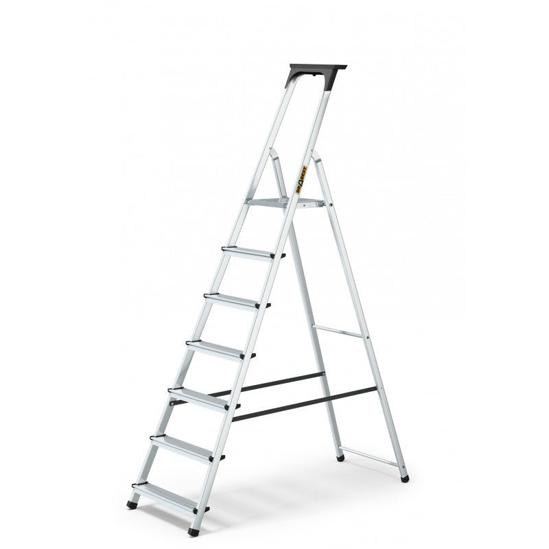 Drabest Aluminium Household Ladder 125kg With Tool Shelf - Trusted Building Supplies