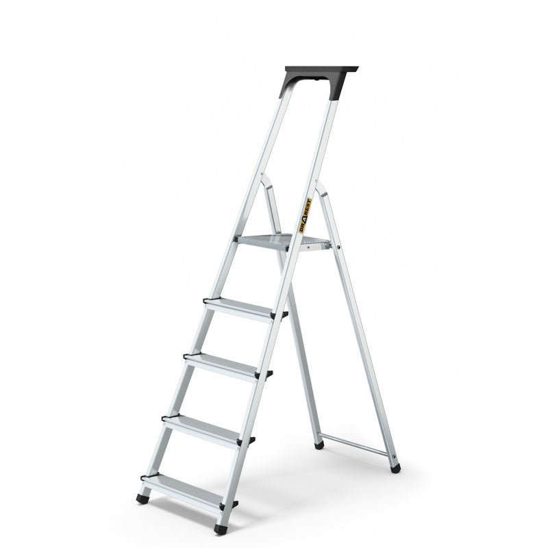 Drabest Aluminium Household Ladder 125kg With Tool Shelf - Trusted Building Supplies