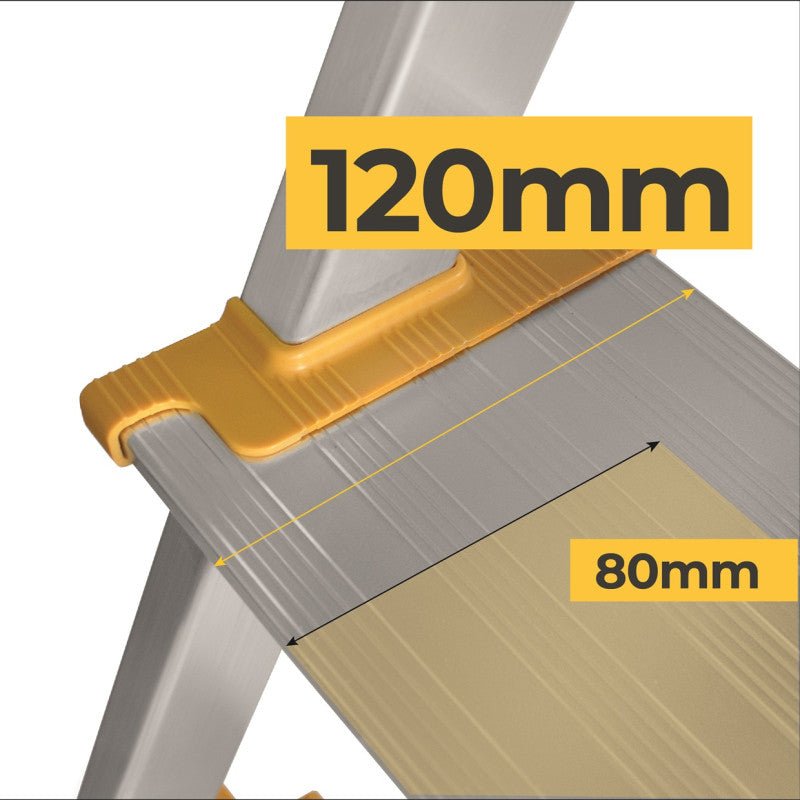 Drabest Aluminium Professional Ladder 150kg With Wide Steps - Trusted Building Supplies