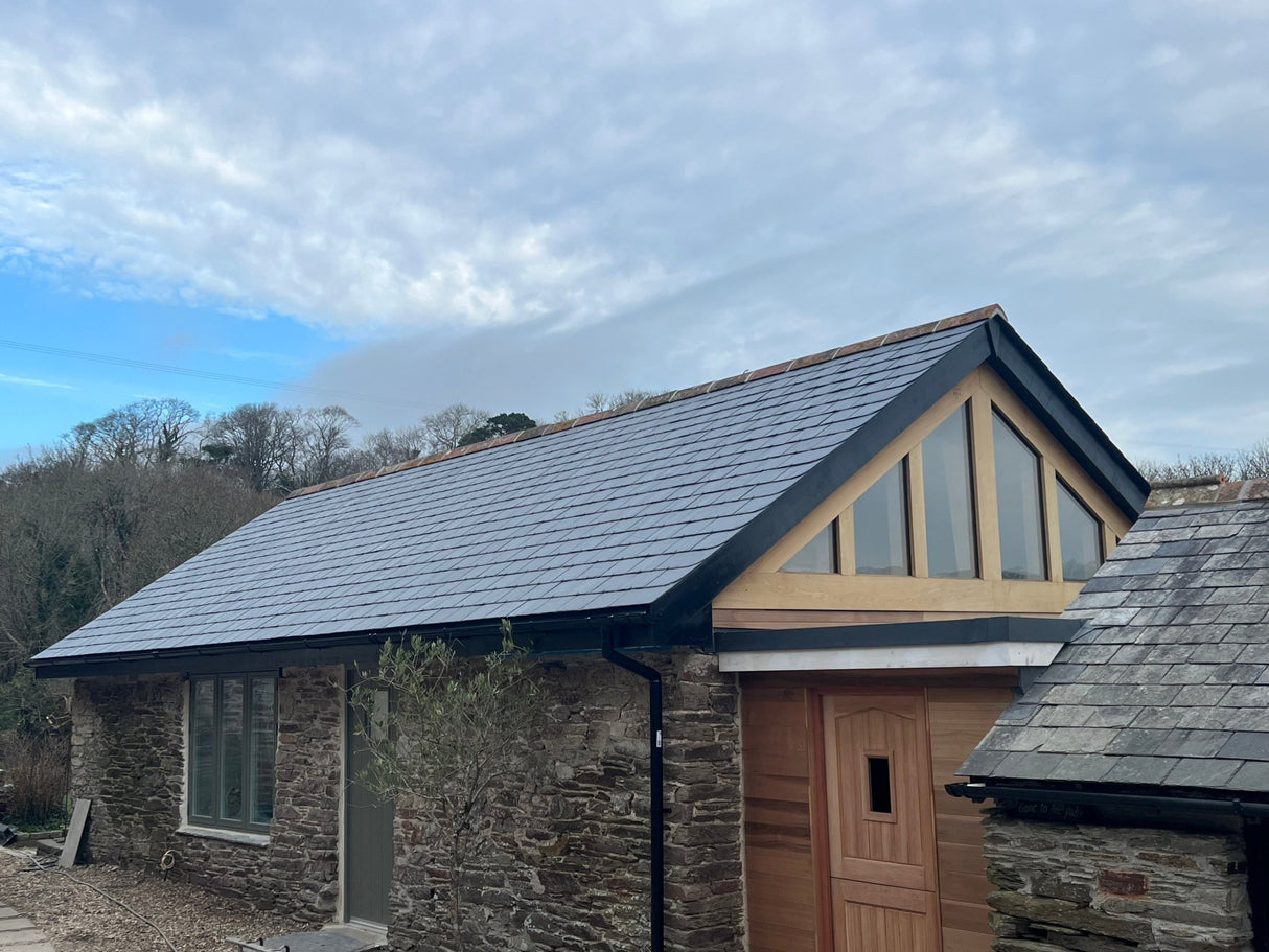 Duquesa Ultra Natural Spanish Slate & Half Roof Tile Blue Black - 500mm x 375mm - Trusted Building Supplies