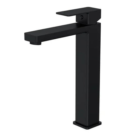 Edge Matt Black High - Rise Mono Basin Mixer Tap - Trusted Building Supplies