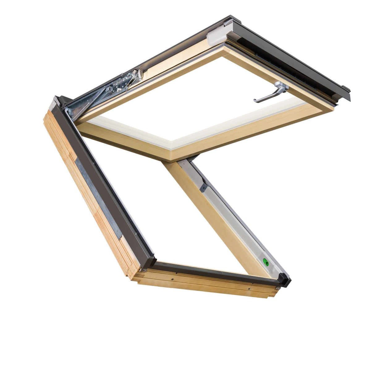 FAKRO FPP - V P2 Natural Pine Double Glazed Dual Top Hung Roof Window - Trusted Building Supplies