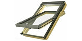 FAKRO FTP - V P2 Natural Pine Double Glazed Centre Pivot Roof Window - Trusted Building Supplies