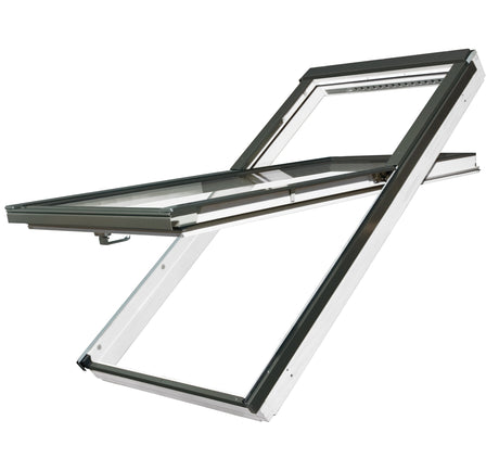 FAKRO FYU - V P5 White PU Triple Glazed proSky High Pivot Roof Window - Trusted Building Supplies