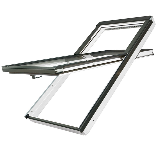 FAKRO FYU - V P5 White PU Triple Glazed proSky High Pivot Roof Window - Trusted Building Supplies