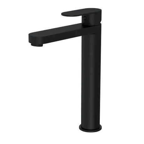 Flow Matt Black High - Rise Mono Basin Mixer Tap - Trusted Building Supplies
