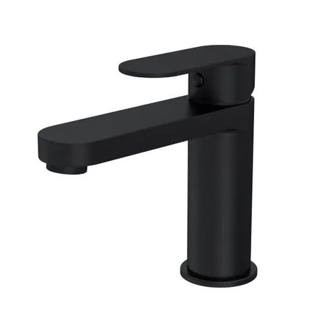 Flow Matt Black Mono Basin Mixer Tap with Push Button Waste - Trusted Building Supplies