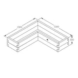 Forest Garden Caledonian Corner Raised Bed - Trusted Building Supplies