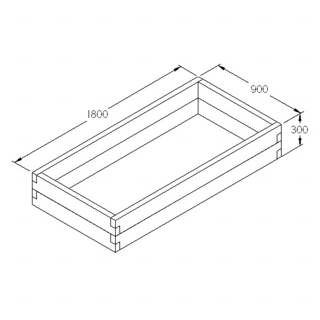 Forest Garden Caledonian Rectangular Raised Bed - Trusted Building Supplies