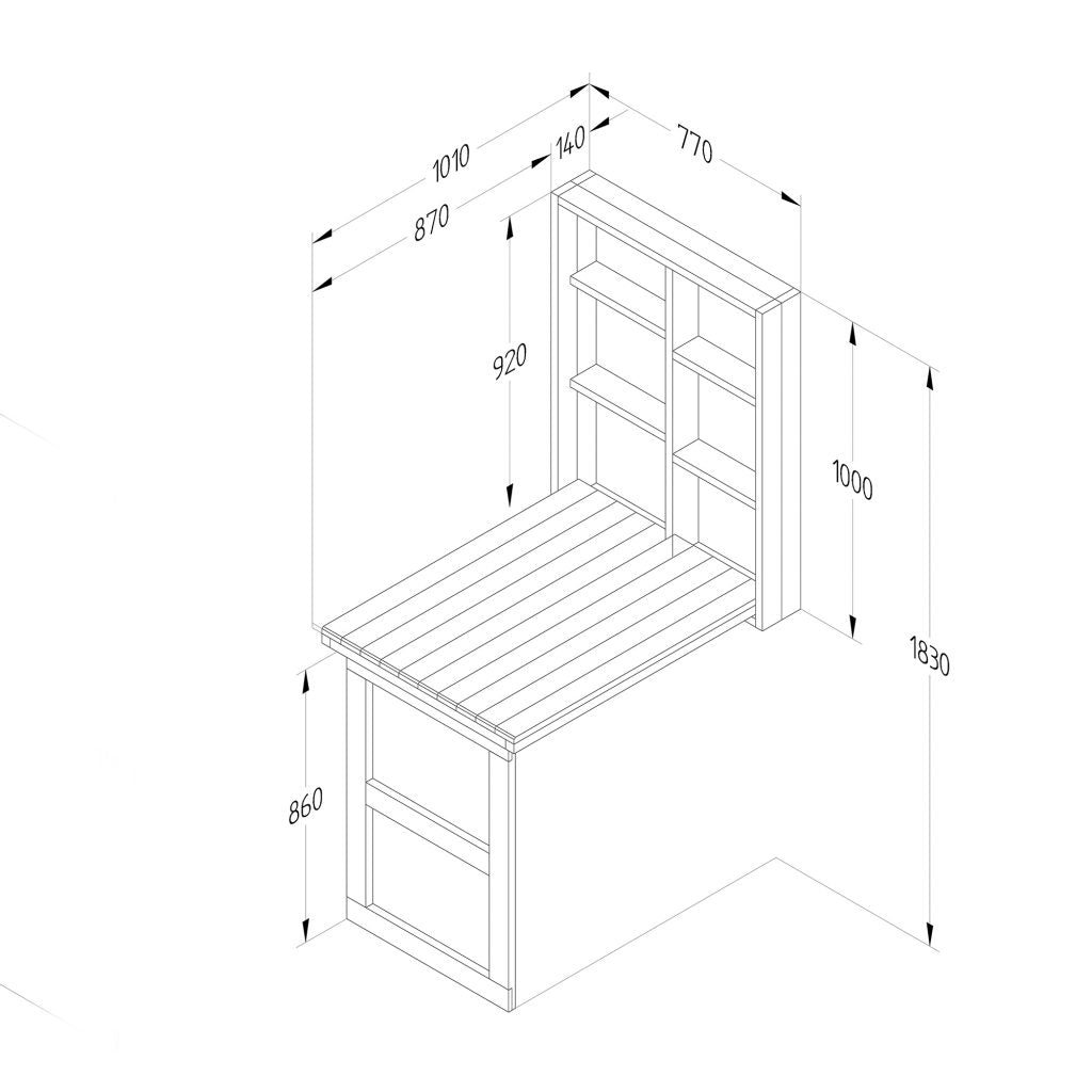 Forest Garden Fold Down Wall Garden Bar - Trusted Building Supplies