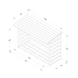 Forest Garden Large Pent Log Store - Trusted Building Supplies