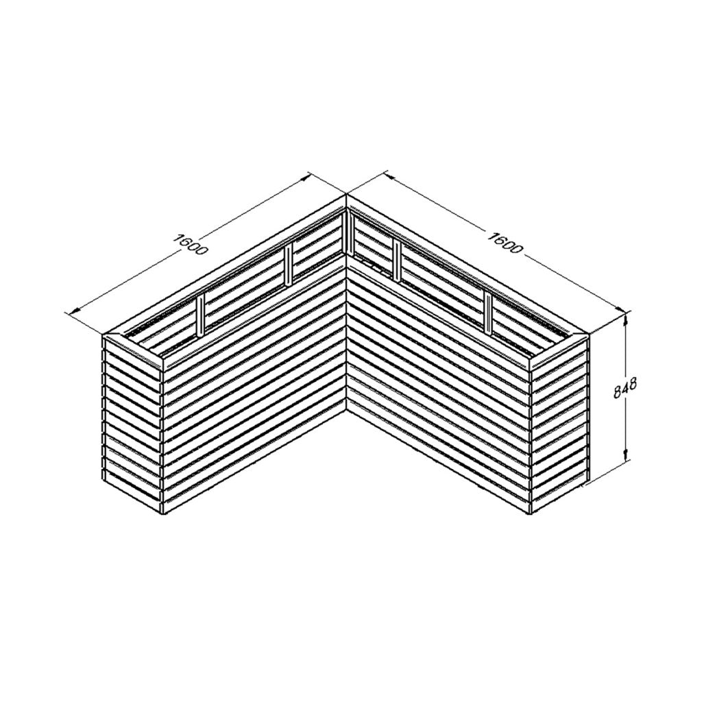 Forest Garden Linear Corner Planter - Trusted Building Supplies