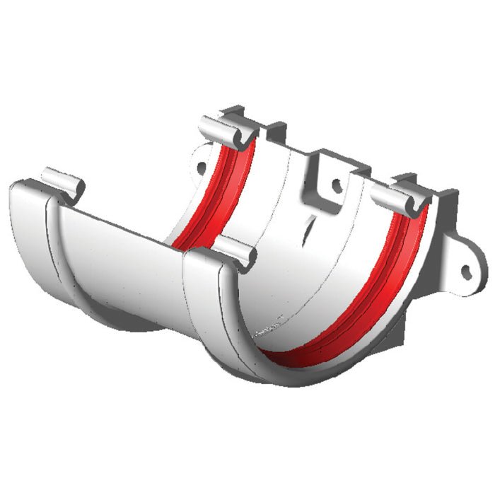 Freeflow 112mm Half Round Plastic Guttering Union Bracket - Trusted Building Supplies