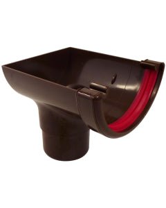 Freeflow 112mm Half Round Stopend Guttering Running Outlet - Trusted Building Supplies