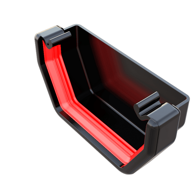 Freeflow 114mm Square Plastic Guttering External Stopend - Trusted Building Supplies