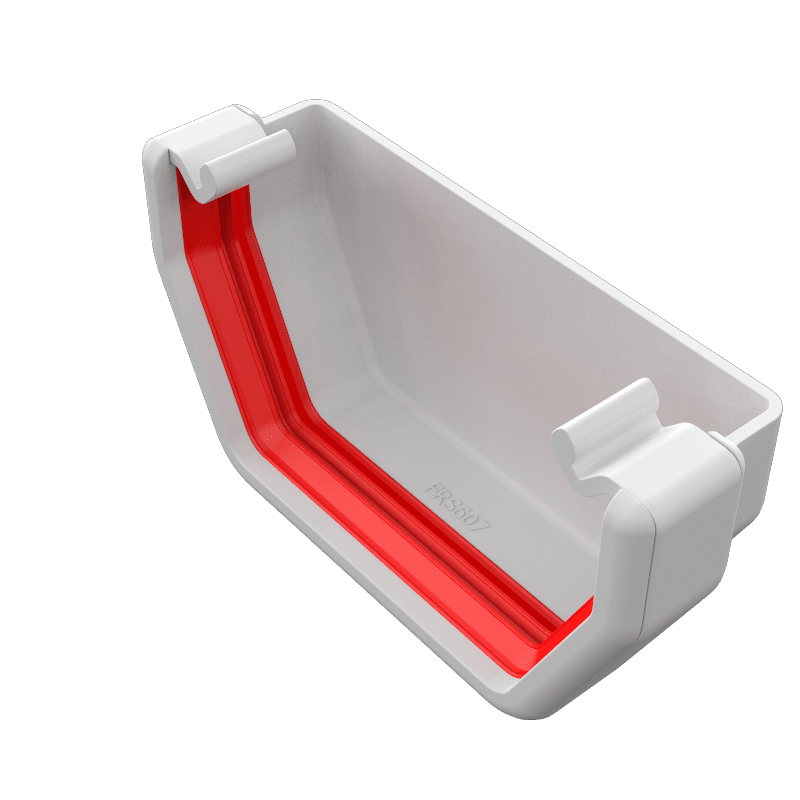 Freeflow 114mm Square Plastic Guttering External Stopend - Trusted Building Supplies