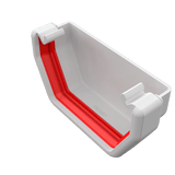 Freeflow 114mm Square Plastic Guttering External Stopend - Trusted Building Supplies