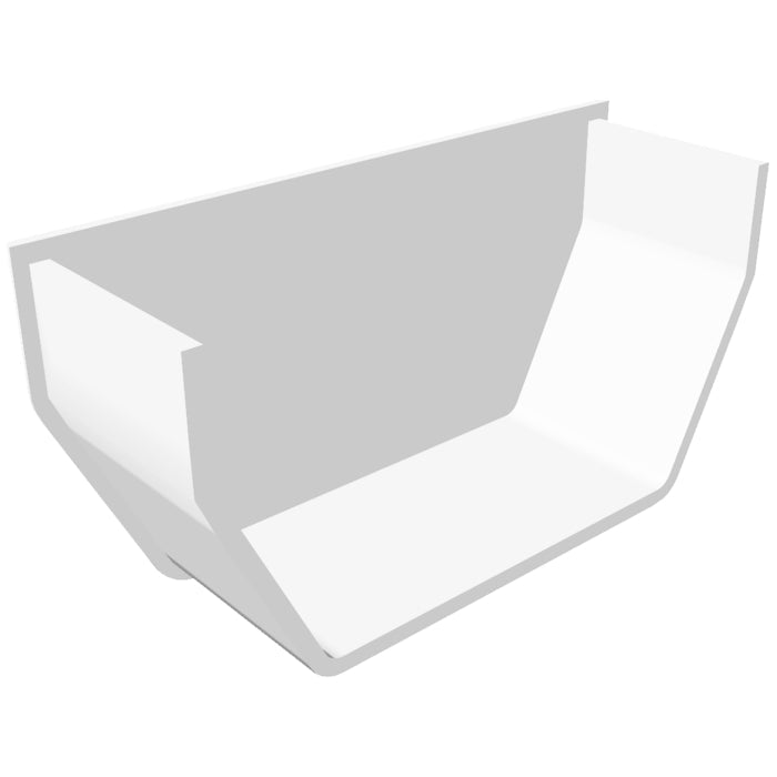 Freeflow 114mm Square Plastic Guttering Internal Stopend - Trusted Building Supplies