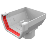 Freeflow 114mm Square Plastic Guttering Stopend Outlet - Trusted Building Supplies