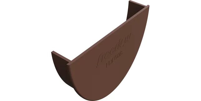 Freeflow 116mm Deep Half Round Plastic Guttering Internal Stopend - Trusted Building Supplies