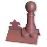GRC 450mm Bishop Ball Fleur - de - lys Angle Ridge Finial - Trusted Building Supplies