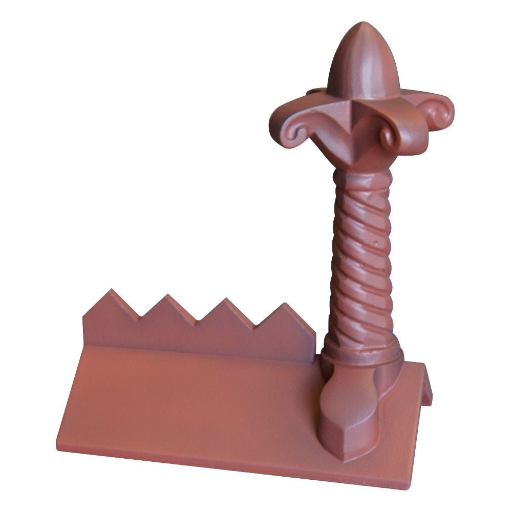 GRC 450mm Fleur - de - lys Cocks Comb Angle Ridge Finial - Trusted Building Supplies