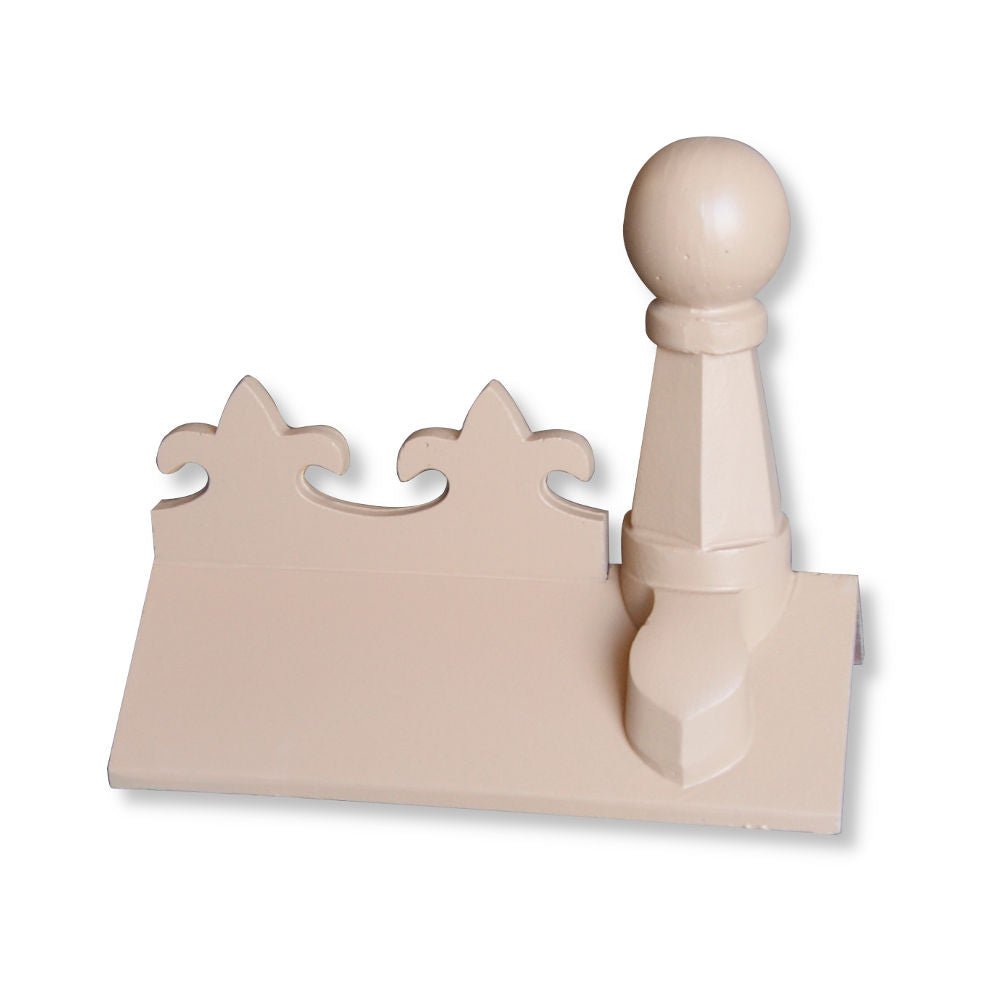 GRC 450mm Pawn Ball Fleur - de - lys Angle Ridge Finial - Trusted Building Supplies