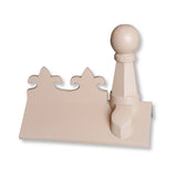 GRC 450mm Pawn Ball Fleur - de - lys Angle Ridge Finial - Trusted Building Supplies