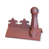 GRC 450mm Pawn Ball Fleur - de - lys Angle Ridge Finial - Trusted Building Supplies