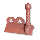 GRC 450mm Scroll Club Crested Angle Ridge Finial - Trusted Building Supplies