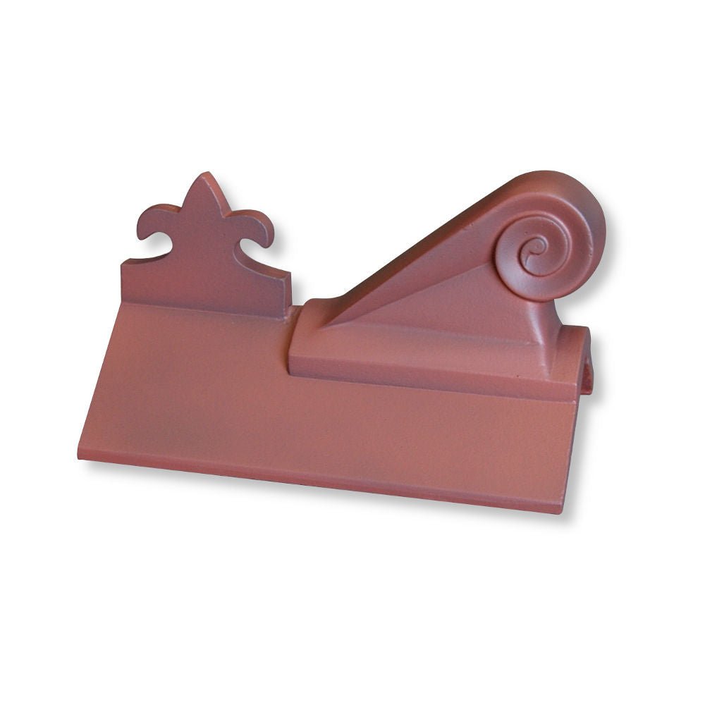 GRC 450mm Scroll Fleur - de - lys Angle Ridge Finial - Trusted Building Supplies