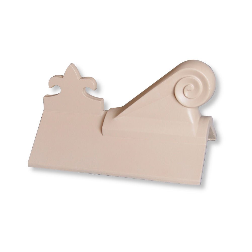 GRC 450mm Scroll Fleur - de - lys Angle Ridge Finial - Trusted Building Supplies