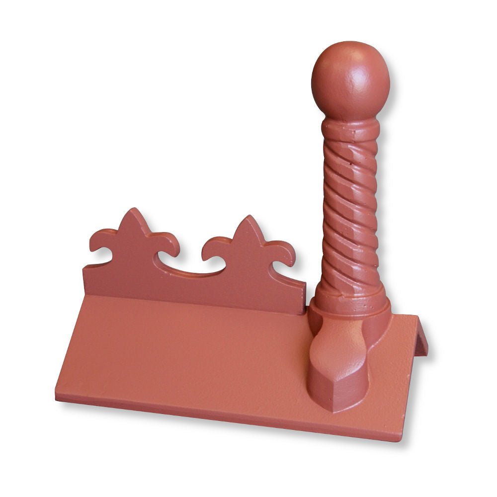 GRC 450mm Spiral Ball Fleur - de - lys Angle Ridge Finial - Trusted Building Supplies