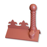 GRC 450mm Spiral Ball Fleur - de - lys Angle Ridge Finial - Trusted Building Supplies