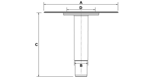 GRP Fibreglass Roof Drain Outlet - Trusted Building Supplies