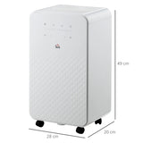 HOMCOM 10L Dehumidifier with Air Filter and 2L Tank - Trusted Building Supplies