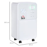 HOMCOM 12L Dehumidifier with 4 Modes and 2L Tank - Trusted Building Supplies