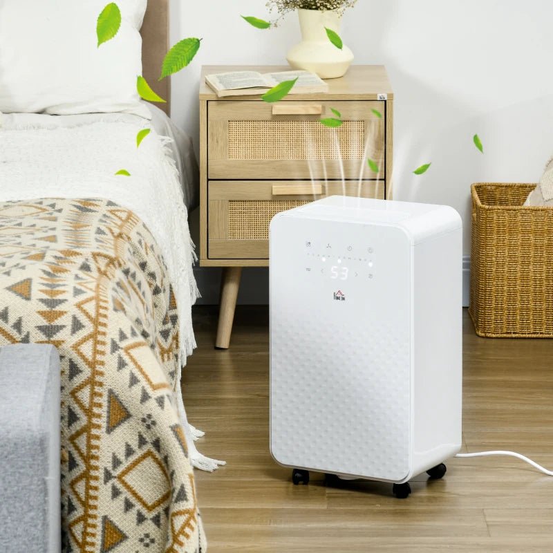 HOMCOM 12L Dehumidifier with Air Filter and 2L Tank - Trusted Building Supplies