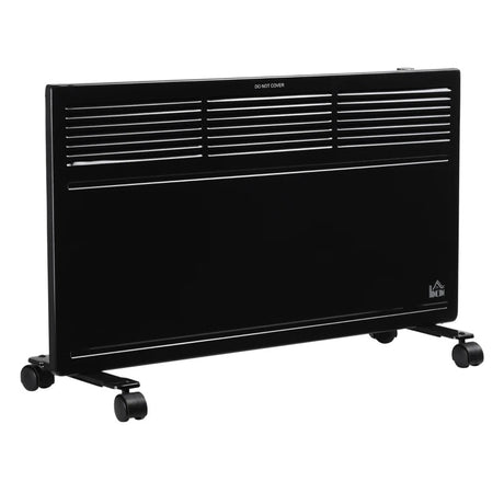 HOMCOM 1300W Portable Convector Radiator - Black - Trusted Building Supplies
