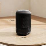 HOMCOM 1500W Portable Ceramic Desk Heater - Black - Trusted Building Supplies