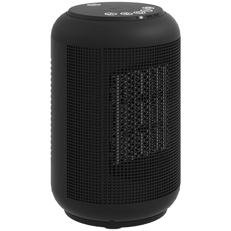 HOMCOM 1500W Portable Ceramic Desk Heater - Black - Trusted Building Supplies