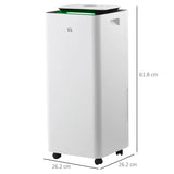 HOMCOM 16L Dehumidifier with Air Filter and 3.5L Tank - Trusted Building Supplies
