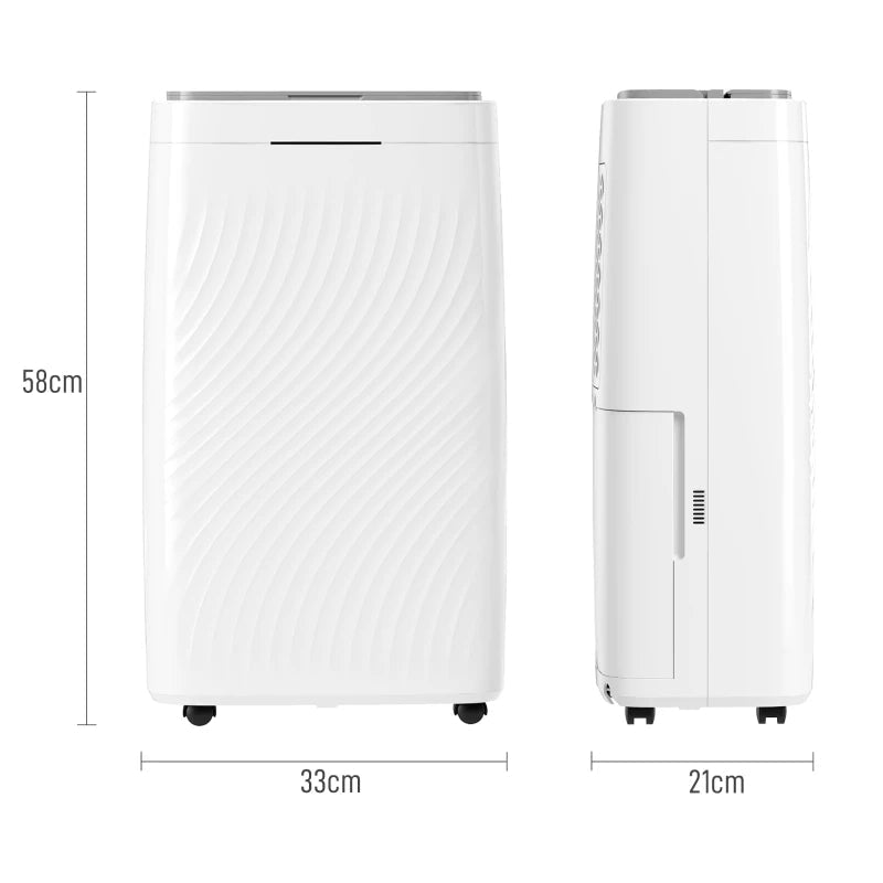 HOMCOM 16L Dehumidifier with Drain Hose and 5.5L Tank - Trusted Building Supplies